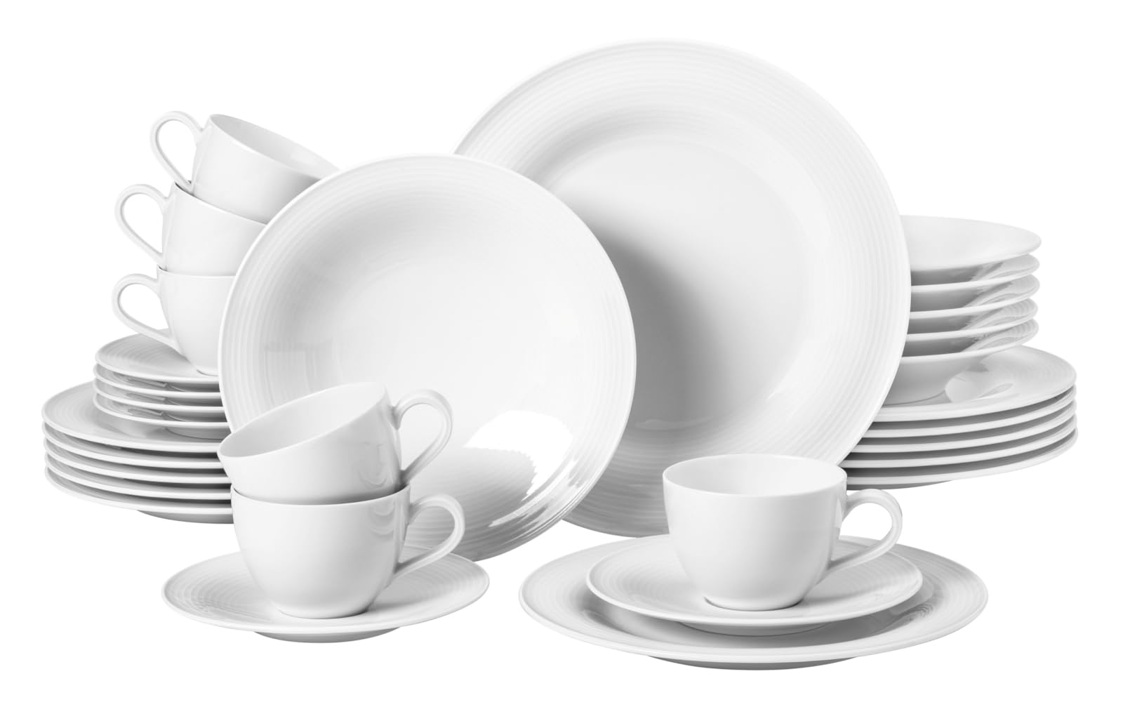 Seltmann Weiden 001.718873 Compact Blaurand Service De Table 12 Pièces Blanc 10795 Pour 6 Personnes