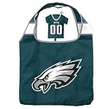 NFL Philadelphia Eagles Bag in Pouch | Reusable Polyester Shopping Grocery Bags | Heavy Duty | Foldable | Lightweight | Set of 2