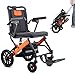 Wisging Ultra-Light Transport-Rollstuhl - Folding tragbarer Rollstuhl mit Handbremse - Trolleys für ältere Flugzeugreisen Ort mit günstig Kaufen-Wisging Ultra-Light Transport-Rollstuhl - Folding tragbarer Rollstuhl mit Handbremse - Trolleys für ältere Flugzeugreisen