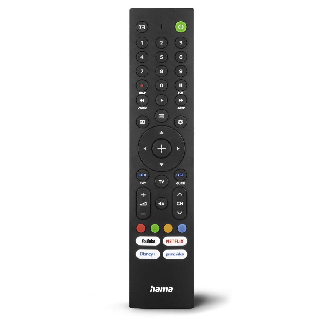 Hama uniwersalny pilot do telewizorów Sony (podczerwień, tryb uczenia się, przycisk aplikacji VOD, tryb dla seniora, ergonomiczne przyciski, zasięg 10 m, 2x baterie AAA w zestawie)