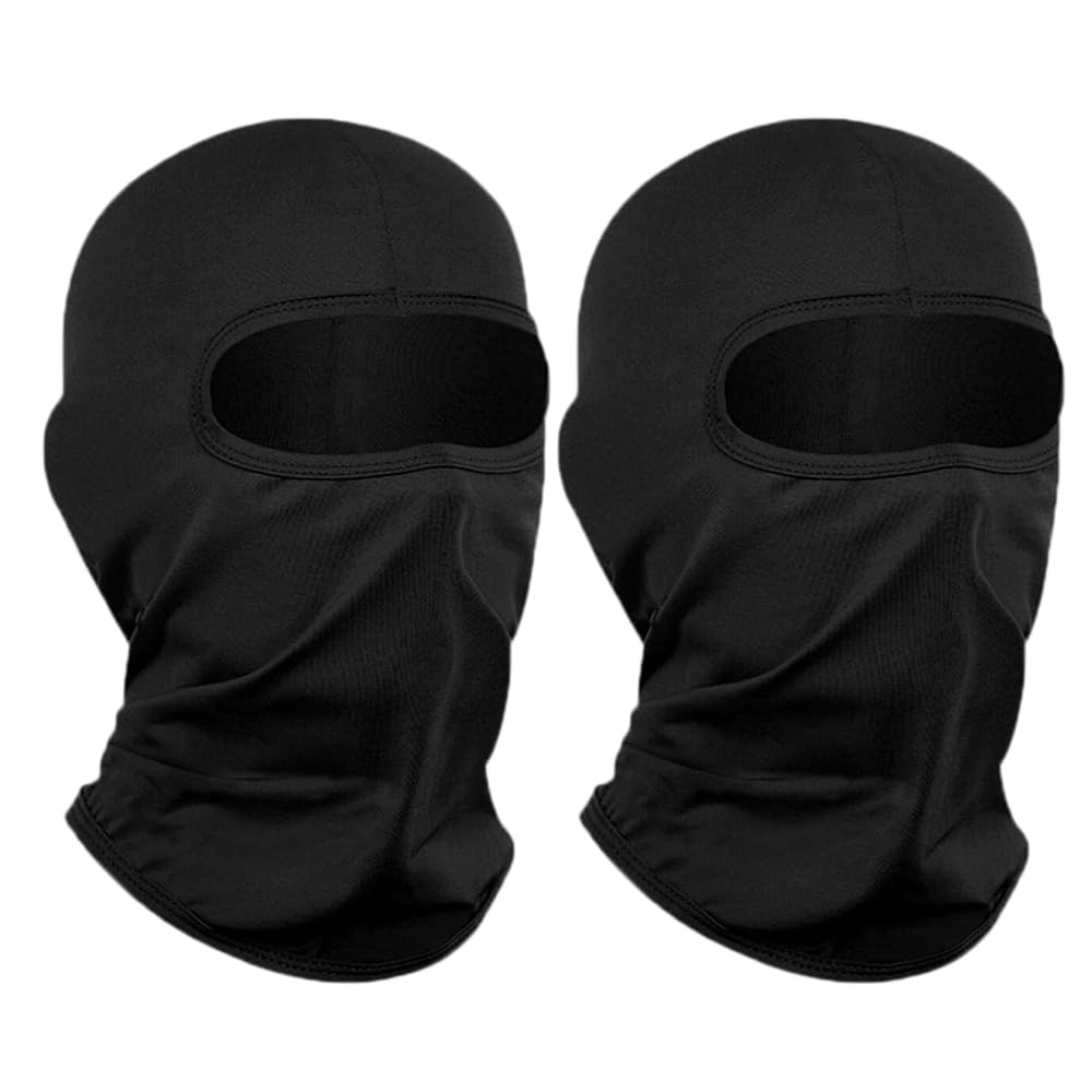 - Motorcycle Breathable Balaclava Face Mask, Black, Dust Protection for Men and Women