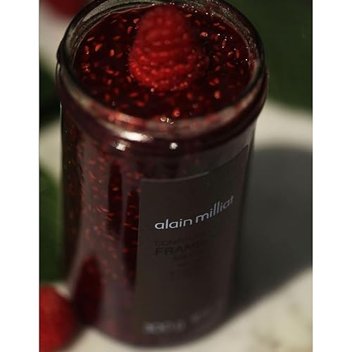 Miniatura 4 de Alain Milliat Mecker Mermelada de frambuesa, 10.6 onzas (un frasco de vidrio de 10.58 oz)