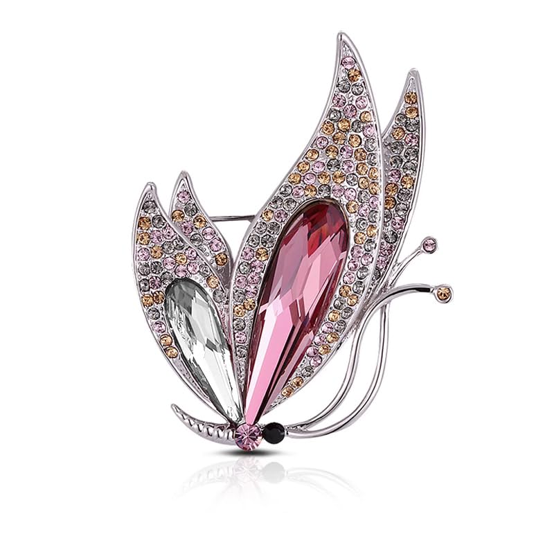 Image of Flower Brooch,Broches Jewelry with Austria Crystal Women's Brooches & Pins (butterfly)