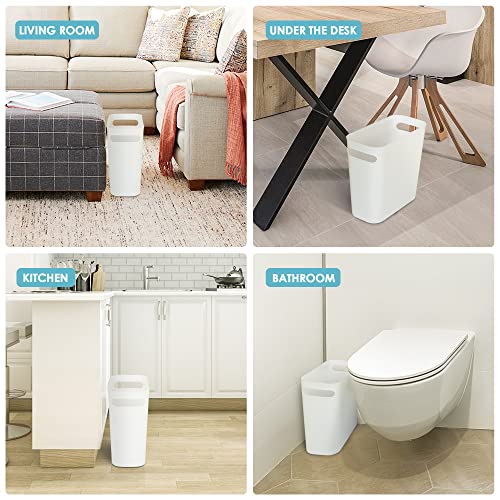 image for Vtopmart 4 Pack Plastic Small Trash Can, 1.5 Gallon/5.7 L Office Trash