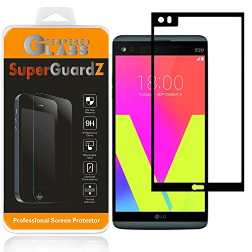 [2-Pack] for LG V20 - SuperGuardZ [Full Cover] Tempered Glass Screen Protector [Lifetime Replacement], 9H, 0.3mm, 2.5D Round Edge, Anti-Scratch, Anti-Bubble