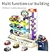 Nurnesy Parking Garage Toy Playset Multi Layer Track Design Parking Garage Toy Playset, Electric Car Ramp Track Set for Kids, Interactive Car Lot with Traffic Rules,