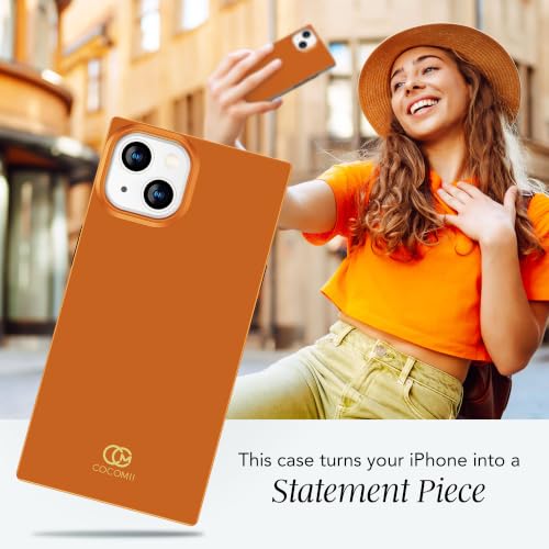 Image of COCOMII Rectangle for iPhone 15 Case, Glossy Cognac