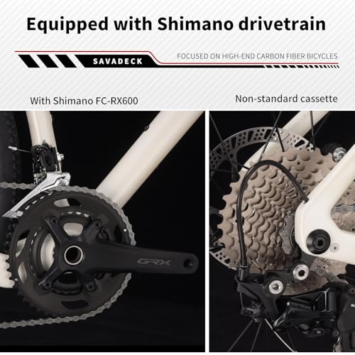 SAVADECK Carbon Gravel Bike – T800 Carbon Frame & Fork,