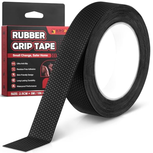 Xroam Rubber Grip Tape for Handles 1" x 16.4Ft Non-Abrasive Anti Slip Tape - image 1