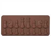 Vista 1 de CHICIRIS Moldes de silicona para chocolate, forma de ajedrez, moldes de cera derretida, decoración de pastel para cumpleaños, bodas, aniversarios