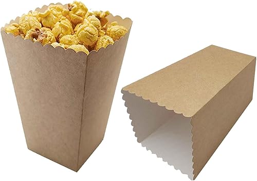 We Moment Caja de papel kraft para palomitas de maíz, contenedor de cartón para palomitas de maíz, para fiestas, paquete de 36
