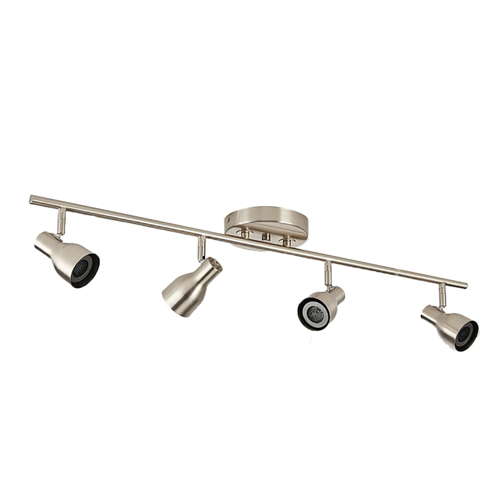 KXEcoLife 9W 4 Light LED Track Lighting Fixtures Ceiling Spotlight 3000K Warm White Dimmable Flexibly Rotatable Head, 360°rotatable, CRI90 for Accent Task(4LIGHT-B,Tir-dim)