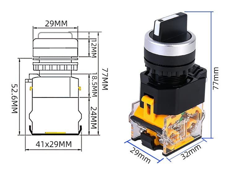 Amazon.com: LA38-11/21 AC 380V 10A 4 Screw Terminals Two 2