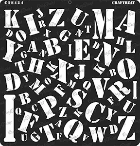 Alphabet Letter Stencils for Craft and Art - Alphabets Stencil - Size:12X12 Inches - Alphabet Stencils for Painting on Canvas, Fabric, Paper, Wall, Wood and Tile