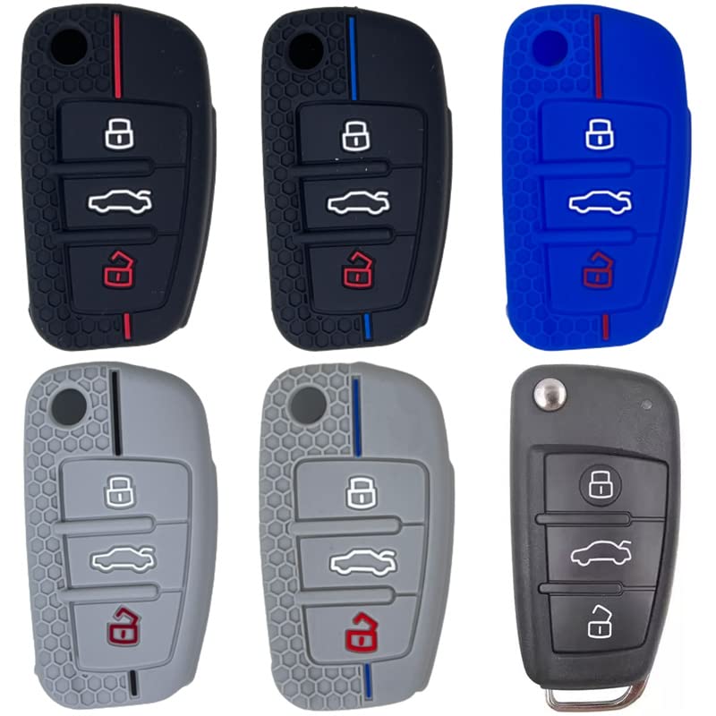 Silikon Schutzhülle Cover FOB Für Audi Schlüssel A1 A3 A4 A5 A6