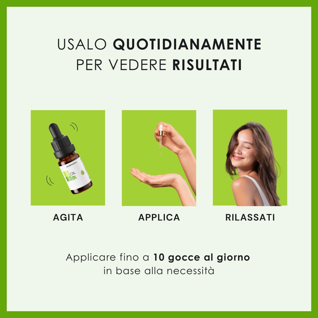 Eusphera Oil - olio puro Allevia le tensioni ansia e stress Migliora il Sonno, aiuta a rilassarsi, Spettro Completo - allevia tensioni muscolari antiiammatorio e contro il cortisolo (20)