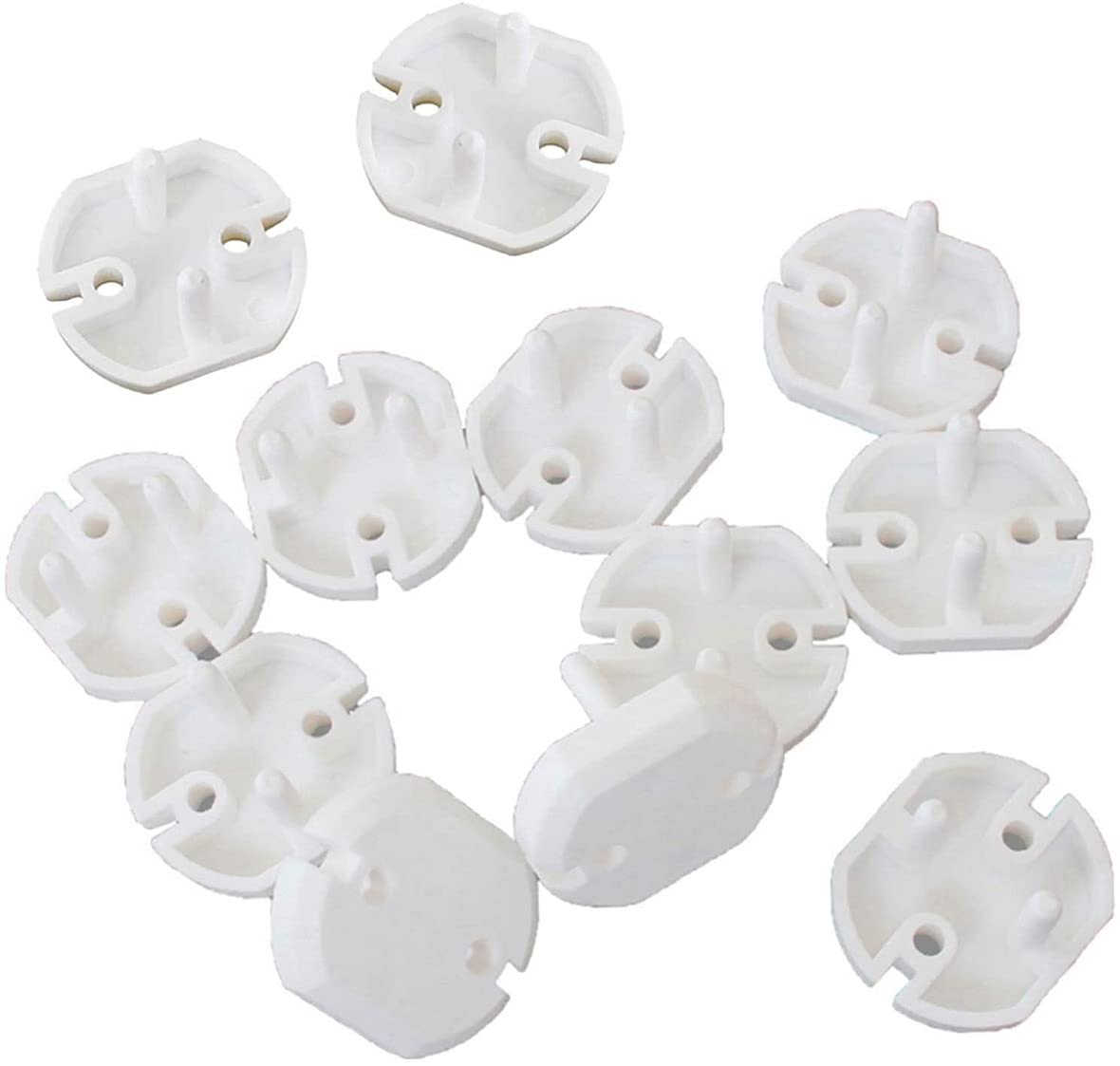 AOOPOO Socket Protection for Baby and Children Safety, for 2-pin Socket Cover, EU Plug Socket Covers, Socket for Baby Protection Child Protection, Socket Fuse-Easy User-Friendly, White, 20 pcs.