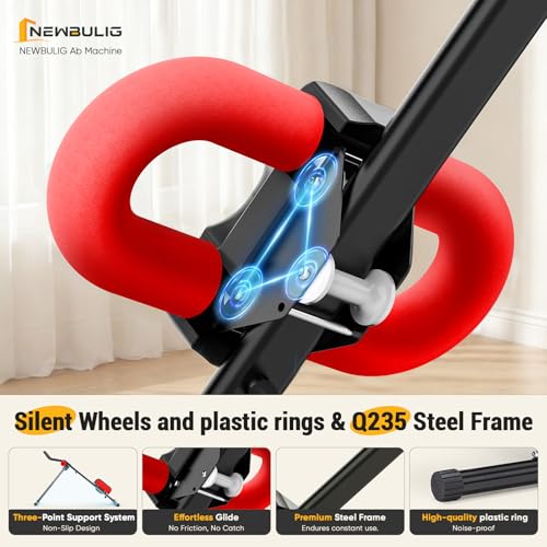 Image of NEWBULIG Ab Machine, Abs Workout Equipment for Home Gym, Adjustable Ab Trainer Machine for Stomach Workout, Foldable Abdominal Trainer