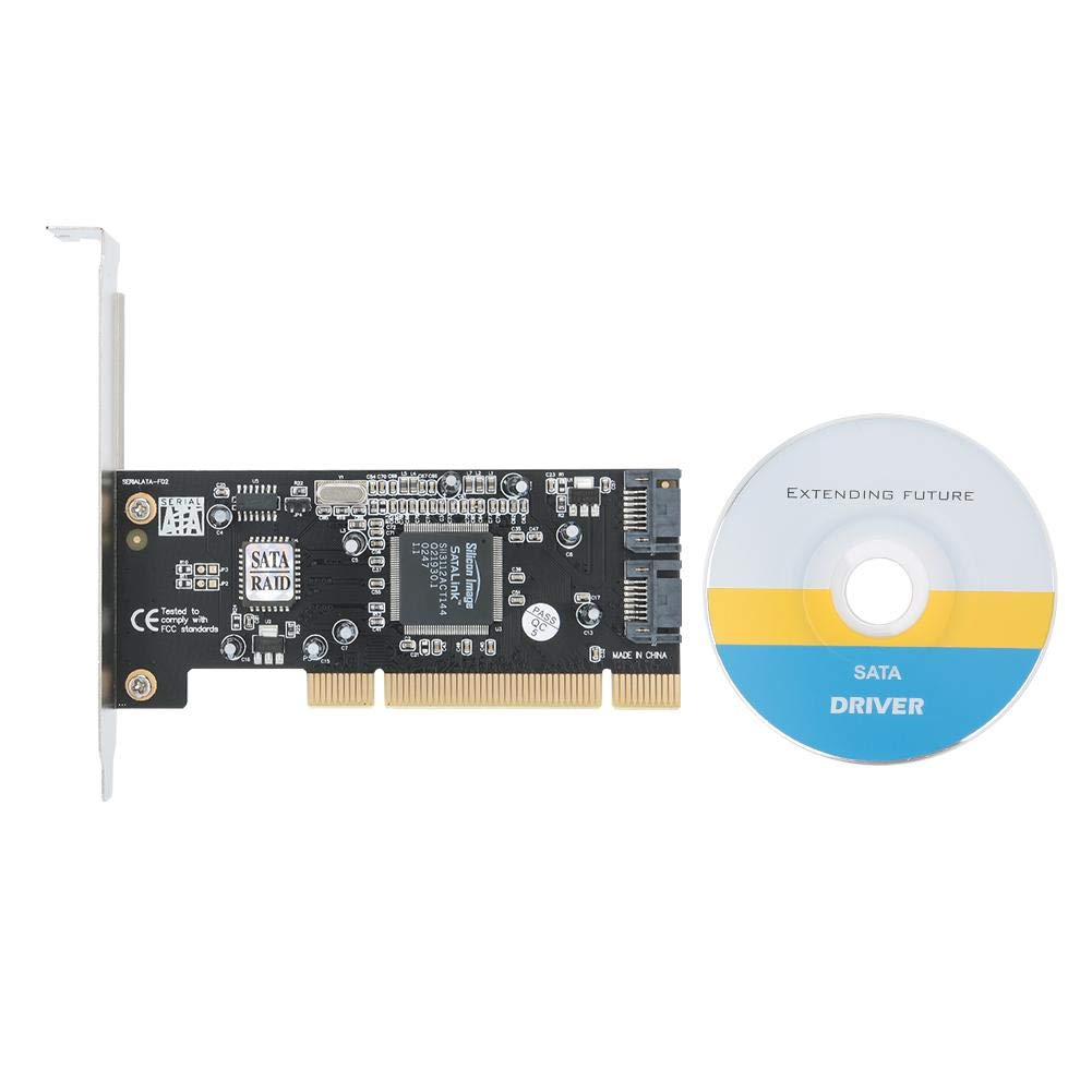 Carte d'extension PCI SATA 150 à 2 canaux RAID pour ordinateurs Windows - 8