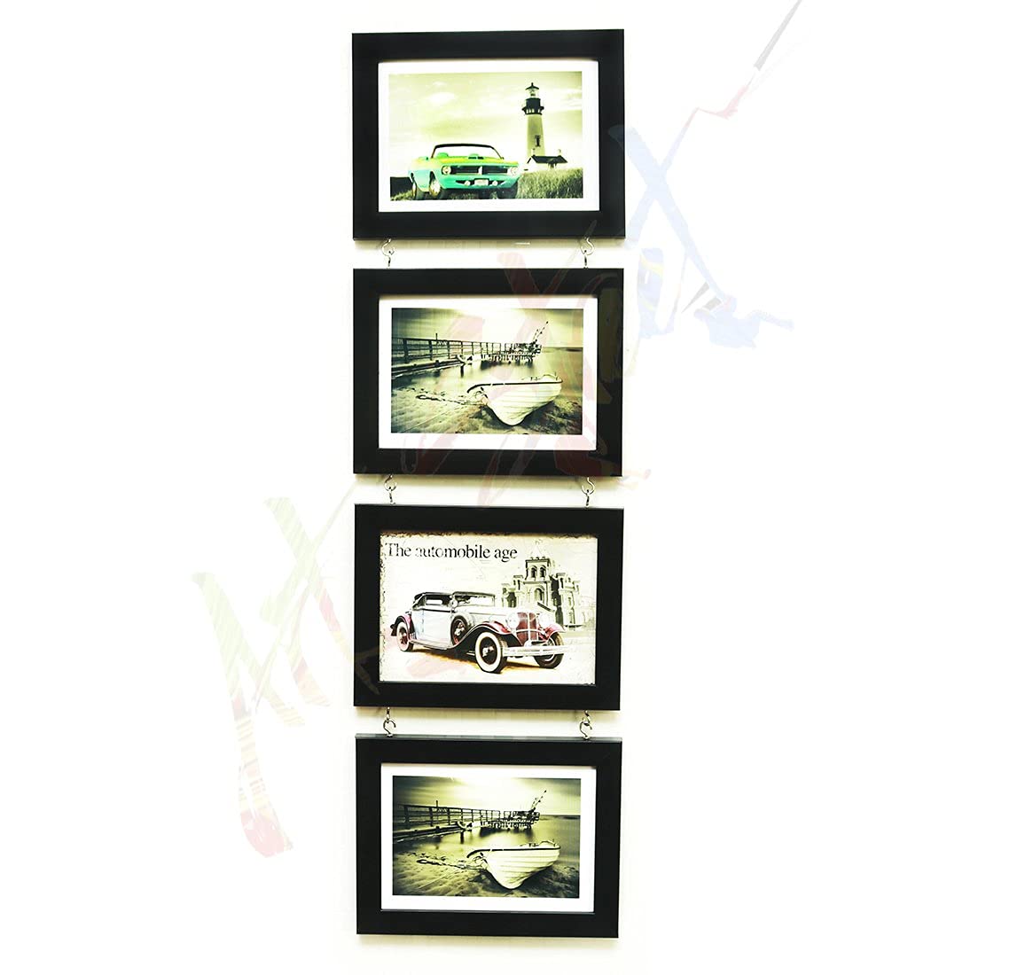 Painting Mantra Charming Chain Drop Hanging Photo Frame Set of 4 Photo Frame for Home & Office Decoration (Size- 5 x7 Inches, Color - Black) (B013T4G1VA) Amazon Price History, Amazon Price Tracker
