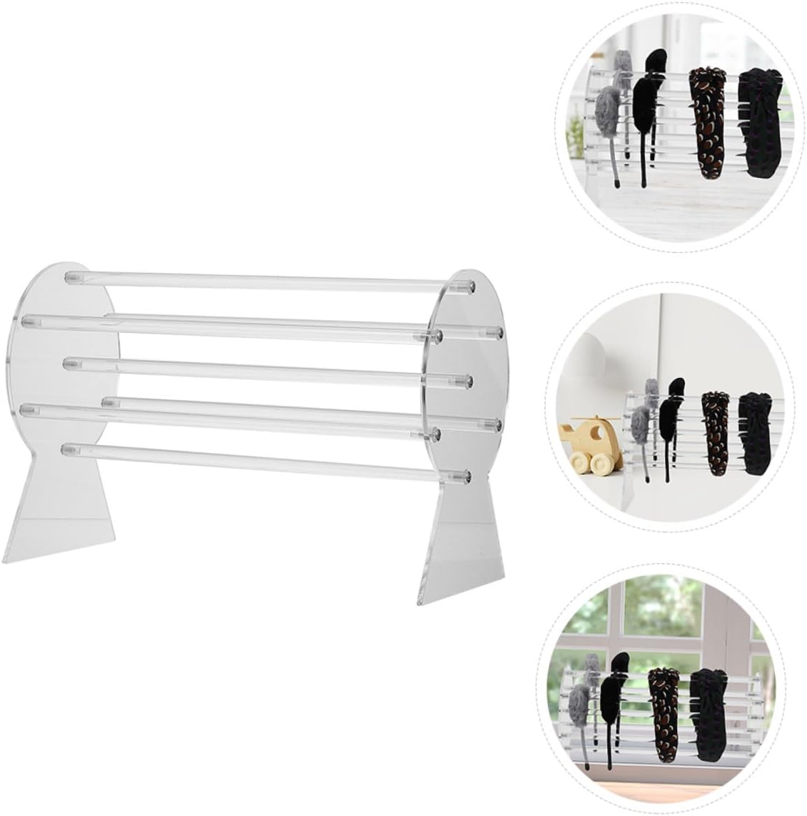 Acrylic Hairband Display Rack Headband Organizer Stand Holder for Hair Accessories