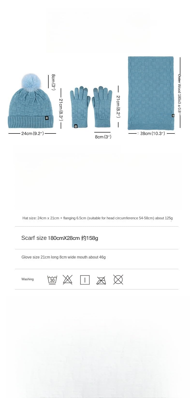Mütze Winterschal Dreiteilig-sternblau