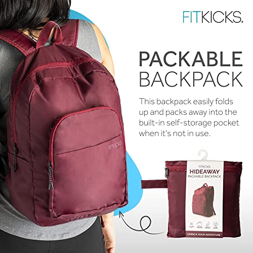 Mochila plegable deportiva para mujer color Burgundy miniatura 4