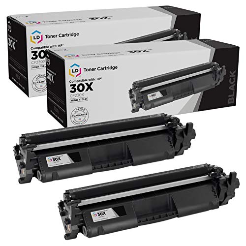 LD Compatible Toner Cartridge Replacements for HP 30X CF230X High Yield (Black, 2-Pack)