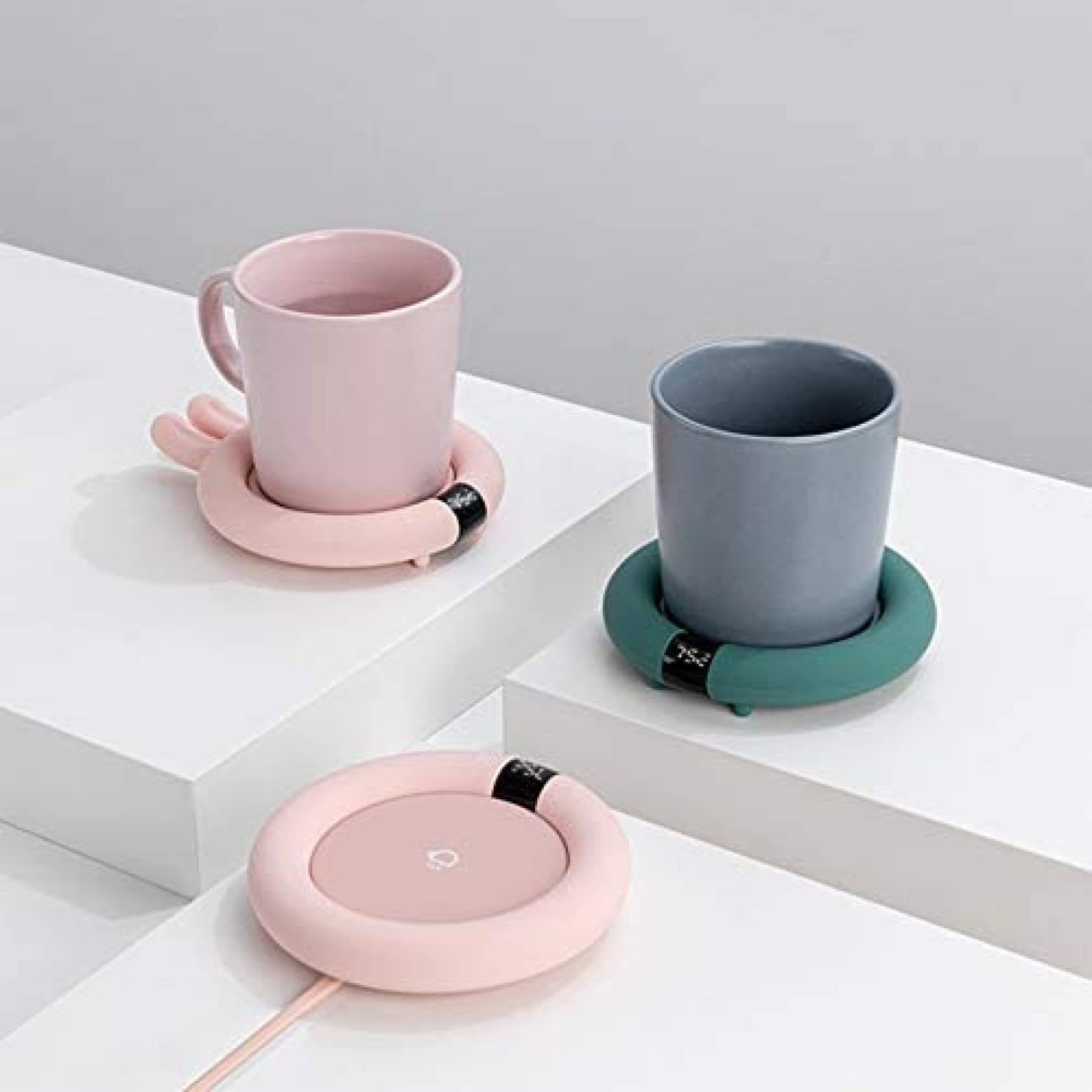 Bor Calentador De Taza De Café - Calentador De Café Eléctrico con 3 Controles De Temperatura para La Taza De La Oficina En El Hogar Almohadilla De La Placa del Calentador De Bebidas,Conejo,YUYANAIAI
