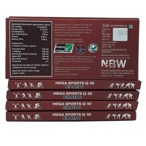 Image of NBW MEGA SPORTS Q-10 Plus GINSENG | Beet Root Extract (60 Capsules)