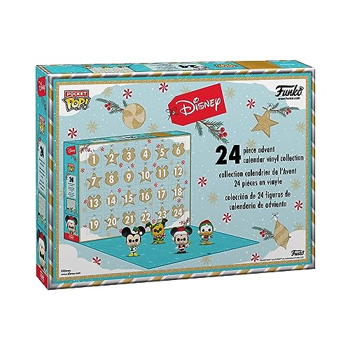 Funko Advent Calendar: Classic Disney - Mickey Mouse - Calendrier de L'avent - 24 Jours de Surprise - Mini-Figurine en Vinyle à Collectionners - Boîte Mystère - Idée de Cadeau - Vacances de Noël