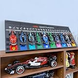 WETCEAOM Display Wallboard Compatible with Lego F1 Speed Champions 66082, 10 Mini Cars Display Frame Wall Mount (77242–77251), Transform Models into Wall Art Display (Models Not Included!) (Black)