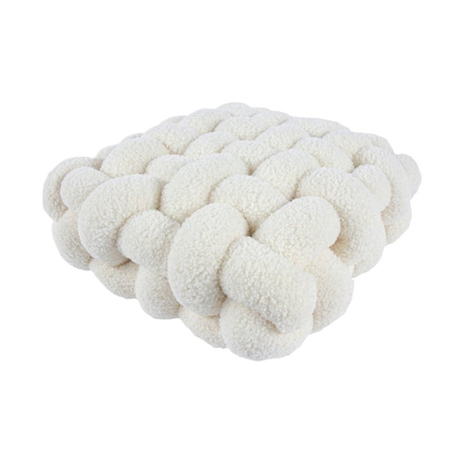 Knot pillow, Hand-Woven Knotted Ball Throw Pillow Multicolor Multiple Sizes