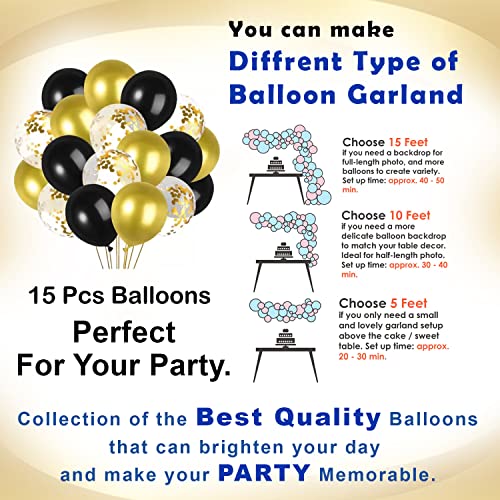 Image of Party Propz Groom to Be Decoration Set Combo - 21Pcs Bachelorette Party Decorations | With Groom to Be Foil Balloon, Champagne & Cheers Foil, Black & Gold Metallic Balloons