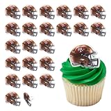 DecoPac NFL San Francisco 49ers Helmet Rings, 24 Football Cupcake Decorations, Officially Licensed, Football Rings, Food Safe Cake Toppers – 24 Pack