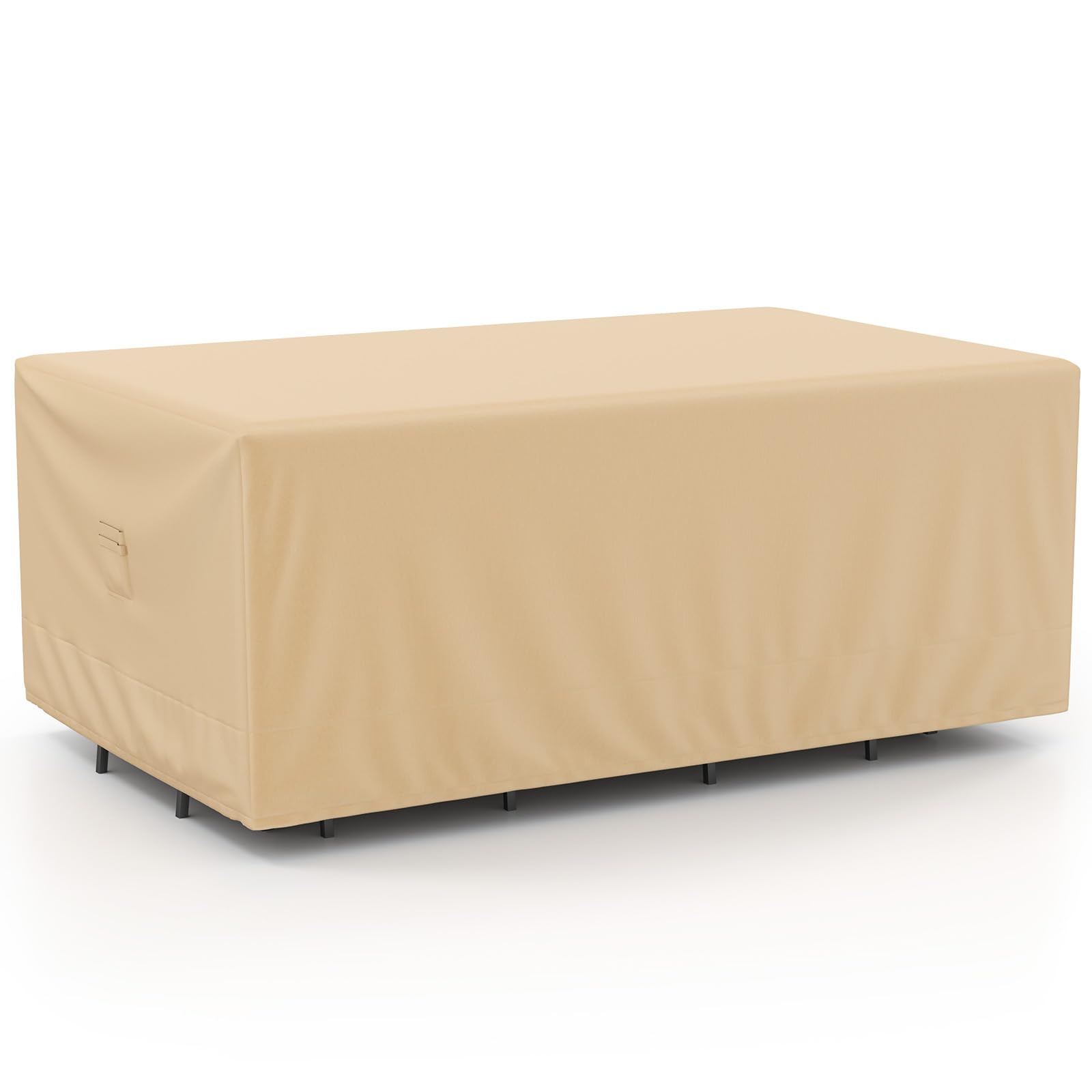 Toolsempire Patio Furniture Cover, Outdoor Furniture Cover Waterproof with Air Vent, Wind Resistant Straps & Handles, Fits up to 90