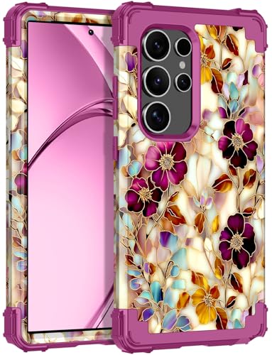 Coque Galaxy S24 Ultra antichoc robuste à trois couches en plastique dur et silicone souple