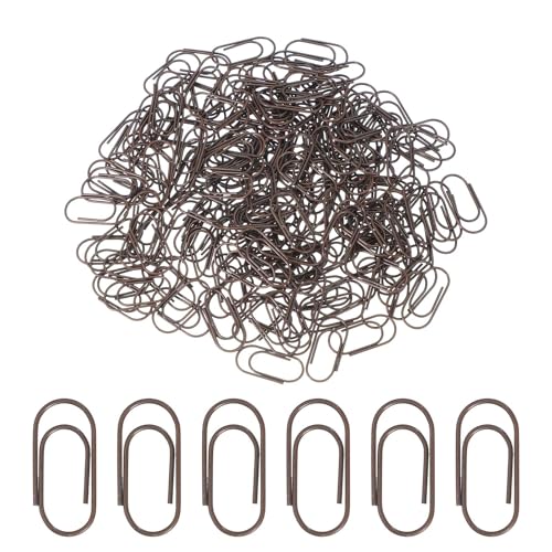 PATIKIL 100pcs Paper Clip, Mini Shape Paper Clip Small Cute Rust-Proof Metal Strong Durable Bulk for Office Home Rust-Proof Metal Strong Durable Bulk for Office Home, 15mm, Red Bronze