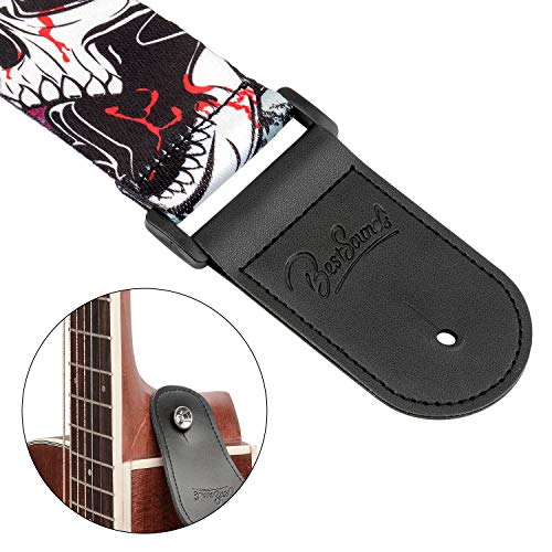 BestSounds La sangle de guitare Van Gogh Starry Night Comprend un Bouton de Sangle et 2 Verrous de Sangle. Bandoulière Réglable Pour Guitare Basse, électrique et Acoustique - Les Beatles, Paul McCartney, John Lennon, RIngo Starr, George Harrison BestSounds La sangle de guitare Van Gogh Starry Night Comprend un Bouton de Sangle et 2 Verrous de Sangle. Bandoulière Réglable Pour Guitare Basse, électrique et Acoustique – Image 5