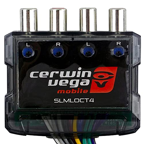 Cerwin Vega SYNCLINK Mini LOC 4-Channel w/Trigger : Premium 4-Channel High-Powered Line Output Converter & Line Driver with Digital Noise Filter, Adjustable Output, DC Amplifier Trigger SLMLOCT4