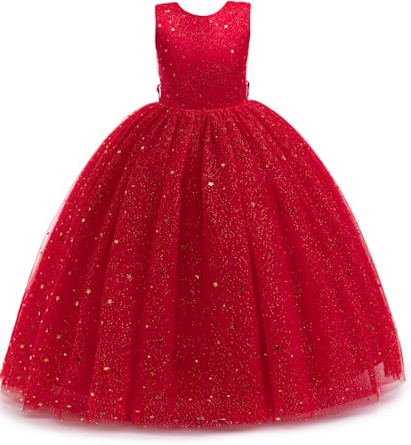 Flower Girls Tulle Dress Bridesmaid Sparkle Wedding Pageant Dresses Princess Birthday Party