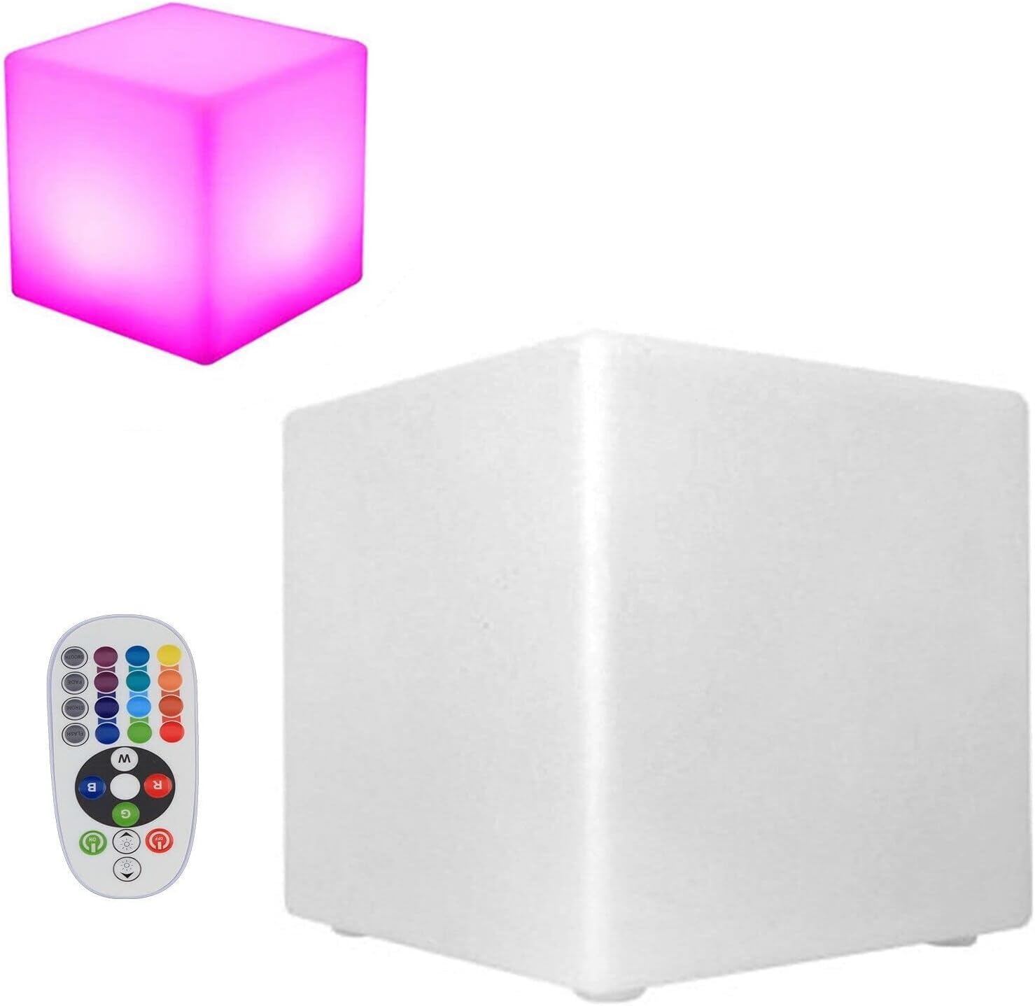 Kostka LED Pierwszorzędny stołek do siedzenia Lampa podłogowa Ławka Świecąca kostka Na zewnątrz Wodoszczelna Kostka do siedzenia Siedem kolorów i jasności RGB Zmiana kolorów Pilot zdalnego sterowania
