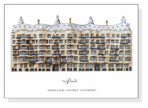 Amazon.co.jp: ポスター アントニオ ガウディ カサ・ミラ : ホーム