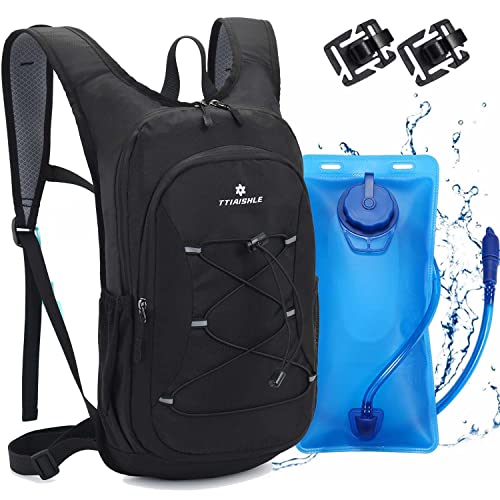 TTIAISHLE hydration backpack with 2L water bladder hydration pack (black)