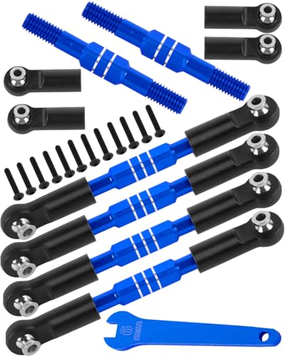 RCMYou RC Turnbuckles Camber Links Upgrades Part for 1/10 Big Rock V3 3S BLX / 1/8 Typhon 3S BLX/Mega 550,Aluminum Turnbuckles Camber Links Hops Up,Navy Blue (not for Big Rock V1/V2)