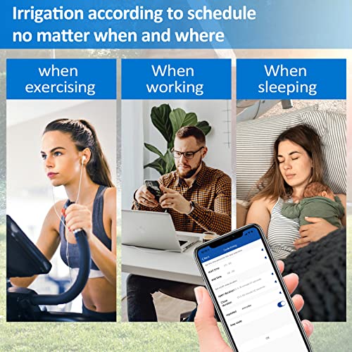 Frankever Bluetooth Sprinkler Water Timer,Hose Watering Timer With Wifi Hub Plug Programmable Automatic Remote Control Irrigation System For Outdoor Garden Lawns (Bluetooth+ Wifi,Dn20(3/4")) #TOP3