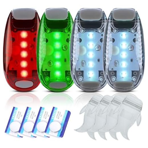 4pcs Navigation lights for boats kayak, LED Safety Light, 3 Types Flashing Mode, Easy Clip-On Kit for Boat Bow, Stern, Mast, Paddles, Pontoon, Kayaking Accessories, Yacht, Bike Tail, Red Green White…