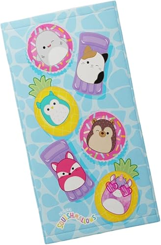 Miniatura 5 de Franco Squishmallows Bedding - Juego de edredón y sábanas súper suaves con funda, 7 piezas, tamaño matrimonial y toalla de baño de algodón súper