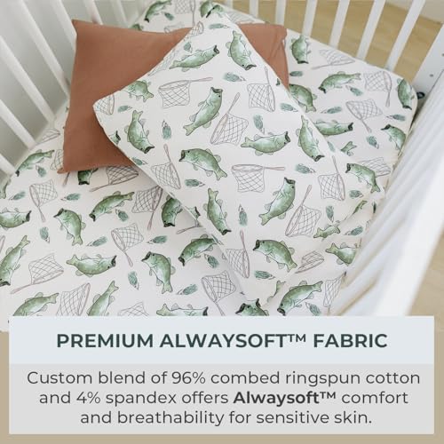 Image of Pobibaby - 2 Pack Premium Toddler Pillowcase - Ultra Soft Jersey Knit - Crib Pillow, Kids Pillow, Travel Pillow Case Cover (Gone Fishing)