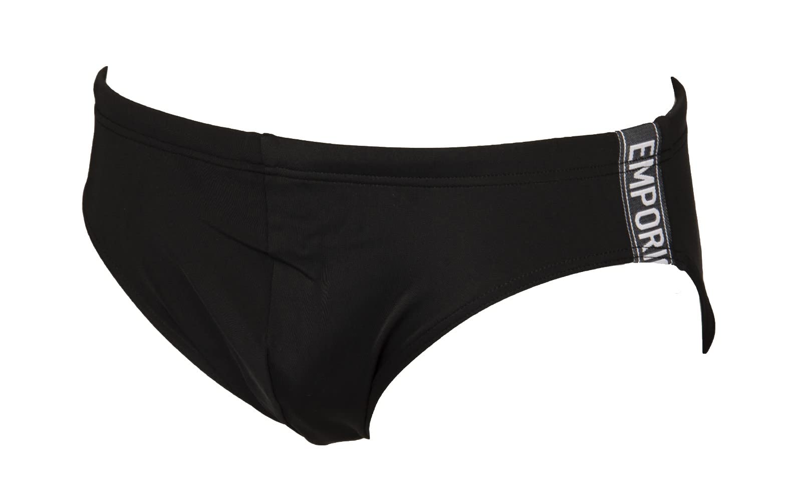 Emporio Armani Brief Denim Tape, Slip da bagno Uomo, Nero, 56